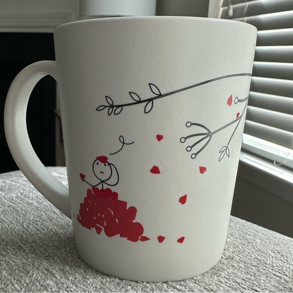 Human Touch Ceramic Mug, Treat it with Love, White with Stick Figure Graphic - Picture 3 of 6